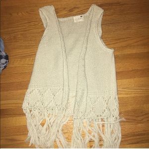 LA hearts fringe vest